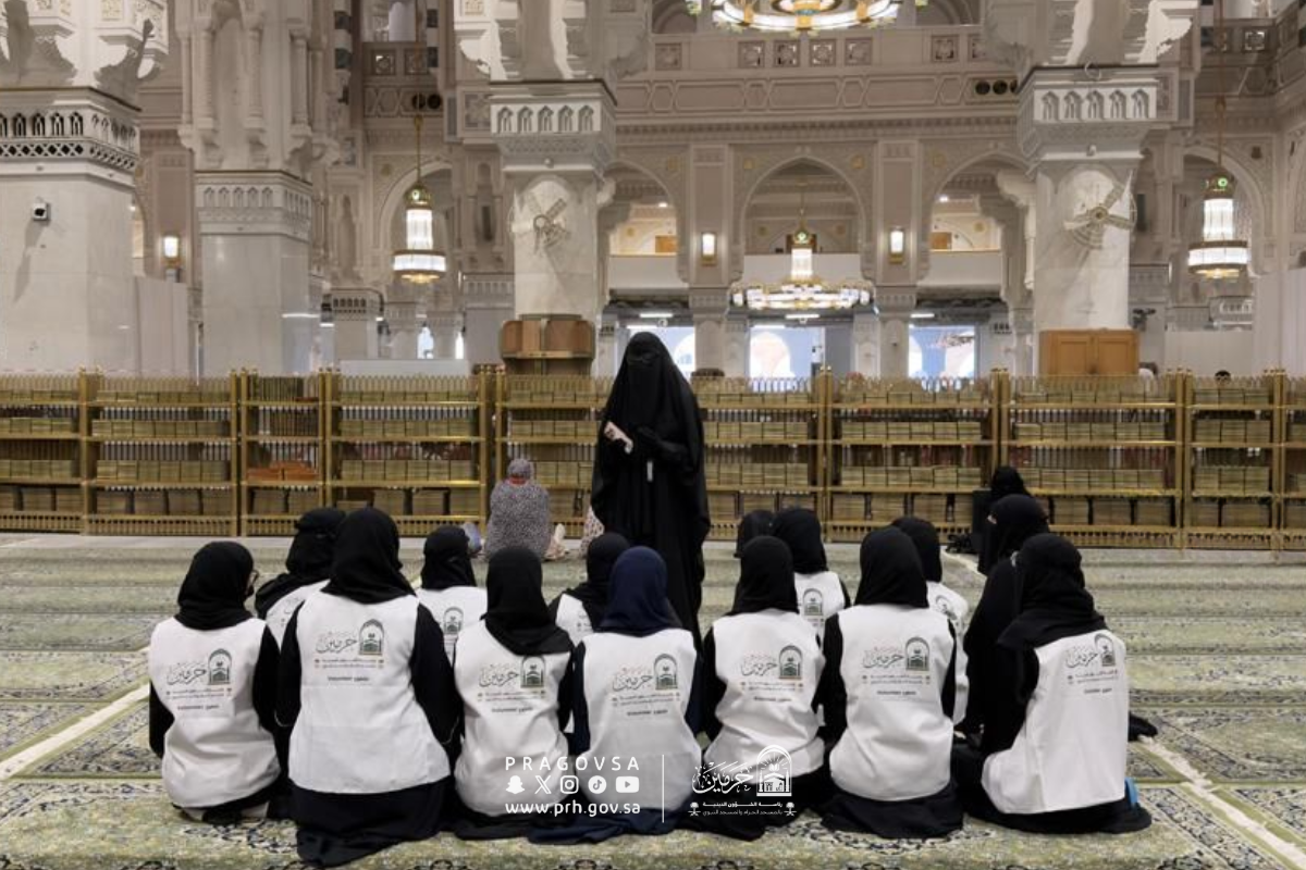وكالة الشؤون الإثرائية والتطوعية بالمسجد الحرام تستقبل متطوعات من التعليم